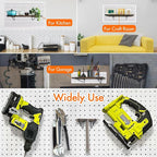 G.CORE Pegboard Shelf Hooks, 10-Pack 6" Black Peg Board Brackets, 1/4" Peg Board Organizer Accessories, Peg Hooks Assortment 