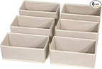 DIOMMELL 6 Pack Foldable Cloth Storage Box Closet Dresser Drawer Organizer Fabric Baskets Bins Containers Divider for Clothes
