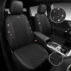 CAR PASS Oxford Bling Diamond Car Seat Covers Full Set Interior Sets, Waterproof Shining Glitter Sparkly Crystal Universal Ar
