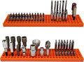 FREE ZONE Bit Organizer Set (Orange) – 158-Hole Bit Storage – 1/4" Hex Bits & Drive Bits Adapter Storage – Toolbox Storage (T