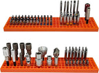 FREE ZONE Bit Organizer Set (Orange) – 158-Hole Bit Storage – 1/4" Hex Bits & Drive Bits Adapter Storage – Toolbox Storage (T