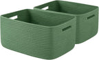 OIAHOMY Storage Basket for Shelves, Closet Cube Storage Bins Baskets for Clothes Blanket Towels, Baby Nursery, Toy Baskets Bo