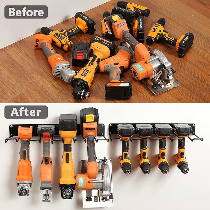 UU-Major Drill Holder Wall Mount,Power Tool Organizer,Heavy Duty Garage Tool Organizers and Storage,2 Pack Power Tool Storgae