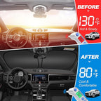 Windshield Sun Shade for 2015-2021 Merce-des Benz C Class W205 C250 C300 C400 Accessories, Foldable Window Sunshade Sun Visor Protector, Front Windshield Sunshade Sun Shield Block UV Rays Heat