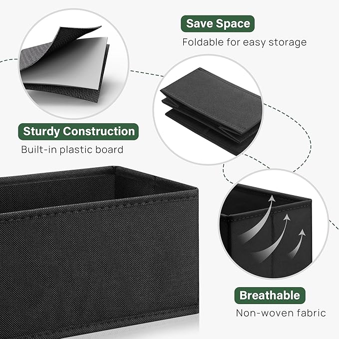 Kootek 16 Pack Drawer Organizer Clothes, Dresser Drawer Organizers for Clothing Fabric Foldable Closet Organizers and Storage