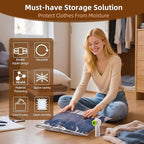 12 Pack Vacuum Bags for Travel with Rechargeable Air Pump & LED Light,Vacuum Travel Bags,Vacuum Storage Bags(4L+4M+4S),80% Sp