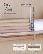 Clear Acrylic Shelf Dividers, Closet Shelf Divider and Closet Separator for Organization in Bedroom, Kitchen and Office Plast
