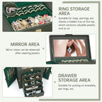 AKOZLIN 6-Tier Jewelry Box Organizer Functional 5 Drawers Leather Jewelry Storage Case for Women Girls Ring Necklace Earring 