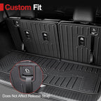 Cargo Mat for 2023-2025 2026 Honda Pilot, All Weather TPE Cargo Liner with Backrest Mat Interior Protection for Honda Pilot TrailSport Touring Elite EXL Black Edition Accessories