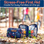 KeepGoing Travel First Aid Kit for Kids – 130 Pc. for Car, Home, Purse, Diaper Bag & Backpack with Latex-Free Bandages - Mini