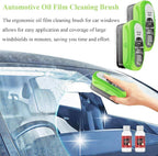 2026 Upgrade Clear Vision Windshield Cleaner with Car Window Cleaner,Automotive Oil Film Cleaning Brush for Car Windows,Clear