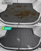 Car Floor Mats for Toyota Prius: 2004 2005 2006 2007 2008 2009 All Weather Accessories for Prius 2004-2009 Black Cargo Liner 4PCS Carpet Custom Fit for Toyota Prius 04-09 Automotive TPE Floormats