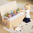 Dayacoco Extra Large Toy Box Chest with Lids, Collapsible Sturdy Kids Toy Storage Organizer Boxes for Boys Girls, Collapsible