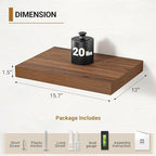 Vivelove Rustic Floating Shelves for Wall 12 Inch Deep, 16" X 12" X 1.5" Floating Shelf, 2 Inch Thick Shelf for Living Room B