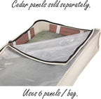 Household Essentials Cedarline Under Bed Storage Bag, Heavy-Duty Cotton Canvas, Textured PEVA Top with Durable 3-Sided Zipper