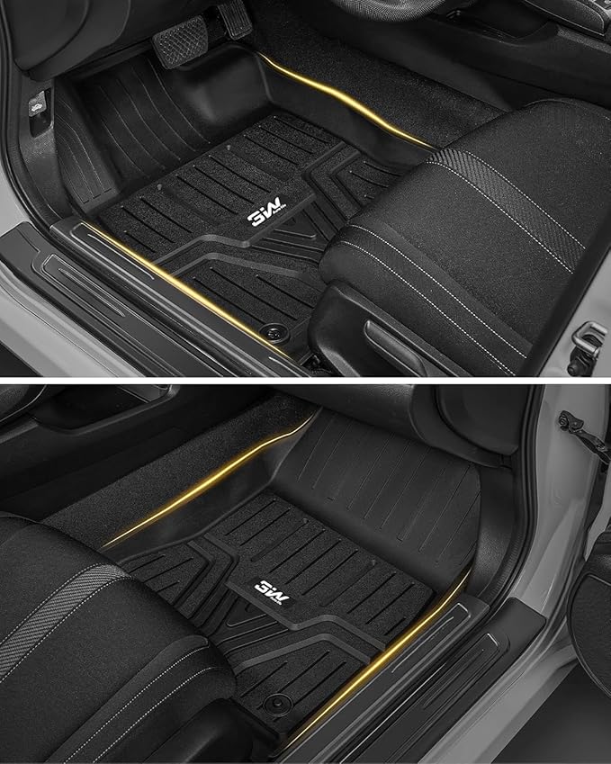 3W Floor Mats & Cargo Liner Fit for 2026 2025-2022 Honda Civic Sedan (Not Fit Hybrid/Manual/Hatchback), TPE Custom Fit Floor Liner and Trunk Full Set Car Mats