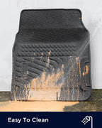 CreekT® for Ford F150 & Bronco Floor Mats 1980-1996, for F250/F350 1980-1997 All Weather Floor Mats, Custom Fit for Ford F-150 & Bronco, 2-Piece Front Set Rubber Heavy Duty Classic Truck Accessories