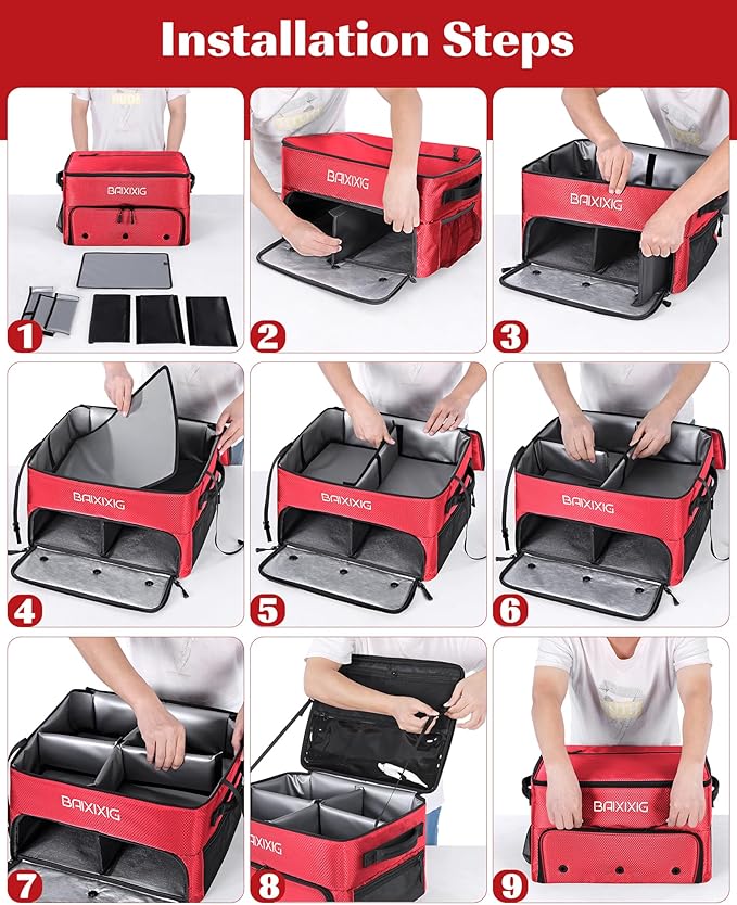 Golf Trunk Organizer, Waterproof Car Golf Locker with Separate Ventilated Compartment for 2 Pair Shoes, Golf Storage for Balls, Tees