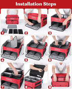 Golf Trunk Organizer, Waterproof Car Golf Locker with Separate Ventilated Compartment for 2 Pair Shoes, Golf Storage for Balls, Tees