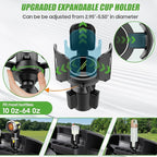 10L0L 2PC Universal Golf Cart Propane Heater Cup Holder for Yamaha EZGO Club Car, Adjustable Expandable Cup Holder and Base, 