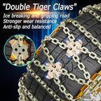 Snow Chains, Tire Chains for Car SUV Pickup Trucks, Adjustable Portable Universal Emergency Anti Skid Snow Car Tire Chains fo