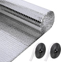 Frienda Double RV Door Window Shade Cover Blackout Reflective Insulation Roll 157.5x39 Inches Aluminum Foil Insulation Kit for Rv Garage Roof Door Window Skylight Shade(Silver)