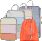 Cambond Compression Packing Cubes for Travel - Lightweight Expandable Travel Bags Luggage Organizers Travel Essentials Compre
