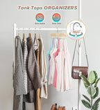 Gomyrod Bra Hanger for Closet, Tank Top Hangers 2 Pack w/20 Hooks Holds 40 Bras, Capacity Foldable Wood Space Saving Hanger, 