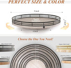 9" Wooden Lazy Susan Organizer for Cabinet, Turntable Round Decorative Tray for Kitchen Sink, Countertop Organizer, Bathroom 