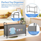GRANNY SAYS Toy Box for Boys Girls, Extra Large Toy Chest Storage with Wheels, Metal Kids Toy Storage Organizer for Living Ro