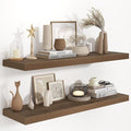 40"W x 9.3"D Floating Shelves for Wall, Wall Mounted Bathroom Shelves 2 Pack Deep Floating Shelf for Bedroom Kitchen Living R