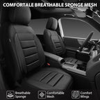 CAR PASS Breatherable Air Mesh Car Seat Covers Full Set, 3D Foam Back Support Automotive Seat Covers, All Season Car Seat Cov