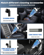 BRL Handheld Vacuum Cordless, Car Vacuum Cleaner with Powerful Suction, 2 Modes Mini Hand Vacuum, Dry & Wet, LED Light, Porta