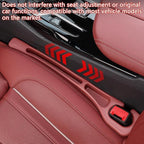 Car Seats Gap Filler Dual-Slot Car Seat Gap Organizer – with Belt Slot, Anti-Drop Gap Filler for Cars & SUVs – No More Lost Items, All Within Reach (2PCS) (Red)