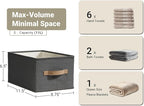 LayerSpace 3 Pack Fabric Storage Bins for Shelves | 11.5x8.75x6.5in Storage Baskets | Fabric Closet Organizers and Storage Bi