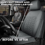 CAR PASS Neoprene Waterproof Seat Covers Full Sets, Wetsuit Car Seat Covers 5 Seats Universal Fit for Vans, Truck, SUV, 3D Ty