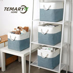 Temary 12 Inch Cube Storage Baskets 4 Pack Fabric Storage Bin for Organizing, Shelf Baskets for Home Office Closet, Collapsib