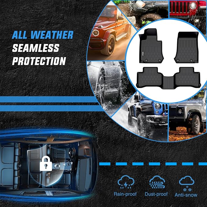 Nilight TPE Floor Mats for Mercedes Benz GLC 300 GLC 43 GLC 63 2016 2017 2018 2019 2020 2021 2022,All Weather Custom Fit Heavy Duty Floor Liners