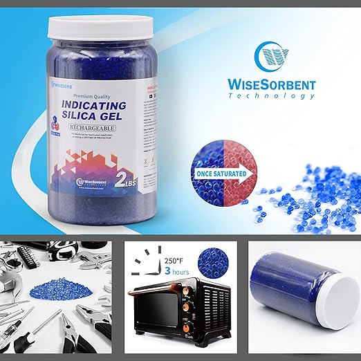 Silica Gel 4 LBS, Indicating Silica Gel (Blue to Pink), Reusable Silica Gel Desiccant Dehumidifier