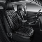 CAR PASS Rav4 Seat Covers Full Set Custom Fit for Toyota RAV4 Tocamo Corolla-Cross 2019-2024, Luxury Nappa Leather Waterproof