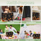 Reusable Grocery Bags Heavy Duty Shopping Bags Foldable Large Tote Bags with Long Handles & Hard Bottom