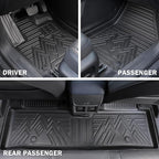 KUST Floor Mats for 2025-2026 Chevy Equinox/GMC Terrain Accessories (Gas Only), All Weather Car Mats with Backrest Mat & Cargo Trunk Liner & Door Sill Protector, TPE Rubber, Raised Edge, Full Set