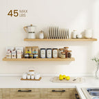 Dreamland 48Inch Floating Shelves for Wall, Rustic Wooden Storage Shelf for Living Room, Kitchen, Farmhouse, Wall Mounted Dis