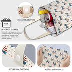 Cute Car Trash Can, Hanging Canvas Car Back Seat Organizer and Storage Bag, Funny Car Trash Bag For Travelling, Outdoor American Patriotic Bow