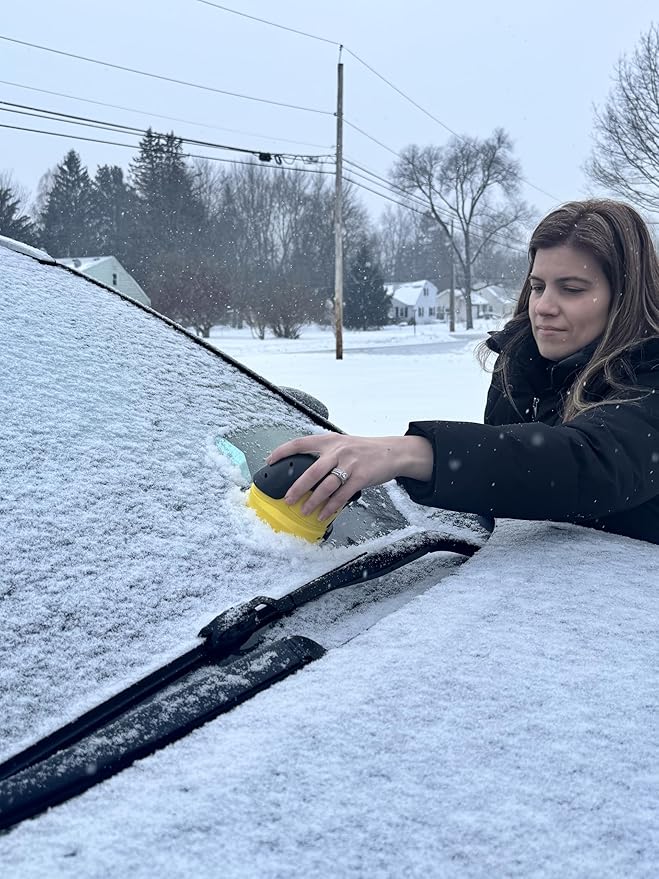 Tactical Ice Scraper Electric Scrapers for Car Windshield with Motorized Rotating Disc Rechargeable Cordless Scratch Free Best Ice Scrapper & Snow Remover Tool for Winter Driving