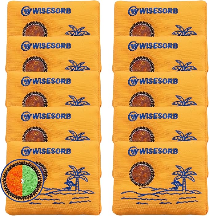 100gx10pcs Rechargeable Desiccant Packs for Storage, Reusable Dehumidifier Bags Visible Color Indicating Silica Gel Packets