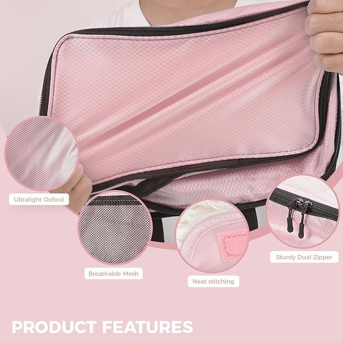 8-Piece Compression Packing Cubes for Travel, Stylish Luggage Organizer Set for Women, Space Saving Travel Essentials, Perfec