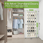 Unjumbly Over the Door Shoe Organizer with 40 Large Breathable Mesh Pockets, Space Saving Shoe Holder, Hanging Shoe Rack for 