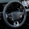 West Llama Customized Nappa Leather Car Steering Wheel Cover,3 Piece Universal Fit Cars, SUVs, Trucks, 14.5-15 Inch (Black)