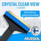 Ice Scraper Long Handle 2 Pack Car Ice Scraper Brass Blade 14,5 inch Ice Scraper for Car Snow Scraper Ice Scrapers for Car Windshield Original Murska Europe (2-Pack L&P A055 Black Blue)